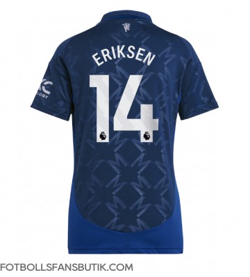 Manchester United Christian Eriksen #14 Replika Bortatröja Damer 2024-25 Kortärmad